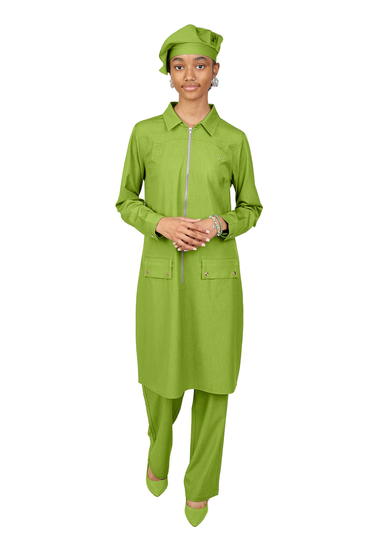 DeModest® Zippered Tunic Set - Special Edition - Chartreuse